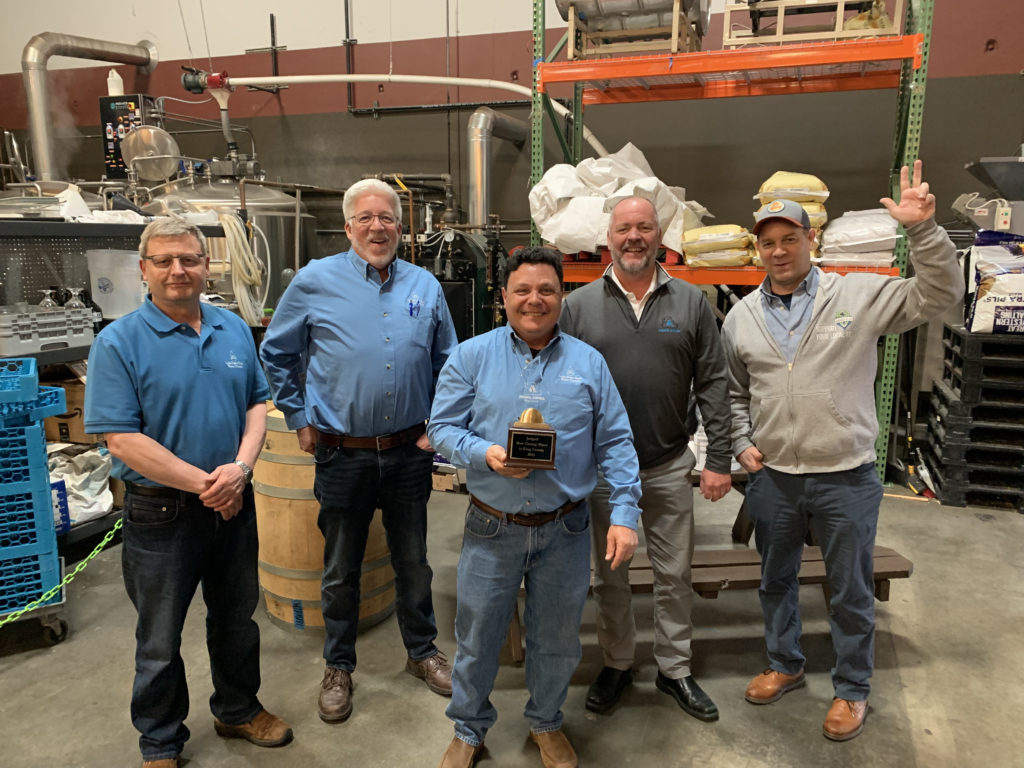 (left to right - Comm'r David Hammond, Comm'r Bill Donahue, GM Alan Kerley, AWWA PNW Chair Dan Sleeth,  Comm'r Eli Zehner)