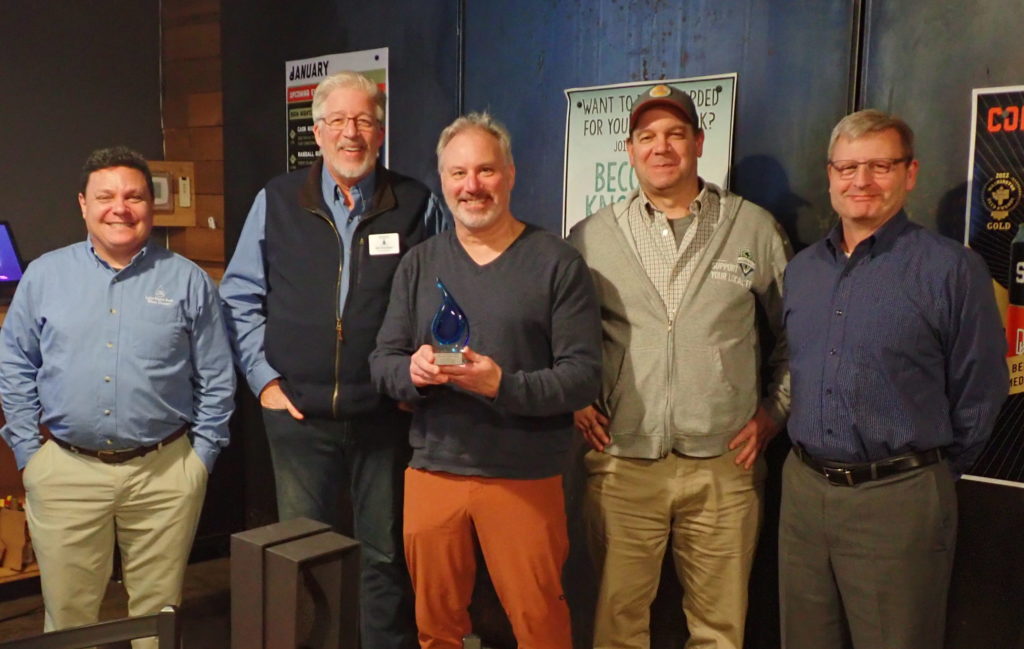 (Left to right) Alan Kerley, G.M.; Bill Donahue, Comm.; Brian Saunders; Eli Zehner, Comm.; David Hammond, Comm.